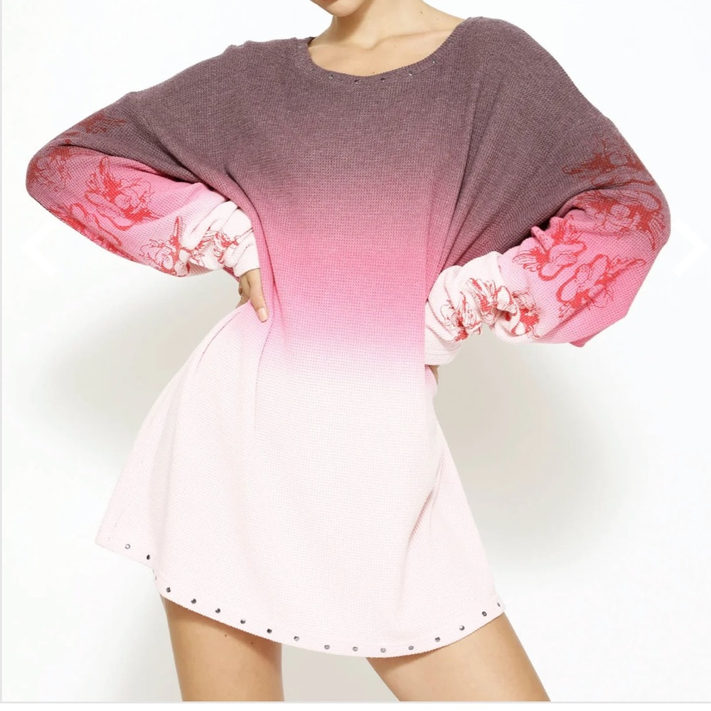 BoysLie Pink Stud Thermal Long Sleeve